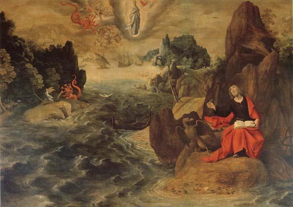 Tobias Verhaeght Landscape with john the Evangelist Writing the Book of Revelation on the Island of Patmos oil painting image